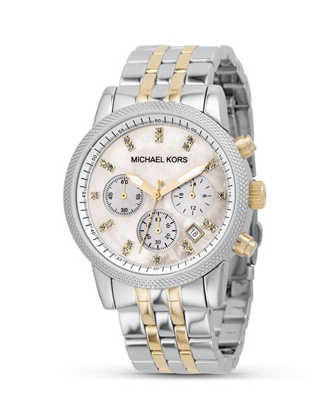 michael kors two tone watch uk|michael kors runway chronograph.